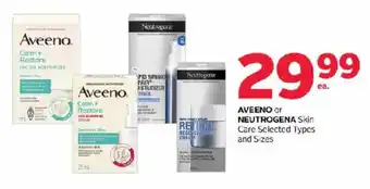 Rexall Aveeno or Neutrogena Skin Care Selected Types and Sizes offer