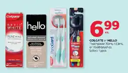 Rexall Colgate or Hello Toothpaste or Toothbrushes offer