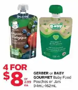 Rexall Gerber or Baby Gourmet Baby Food offer