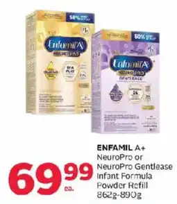 Rexall Enfamil A+ NeuroPro or NeuroPro Gentlease Infant Formula Powder Refill offer