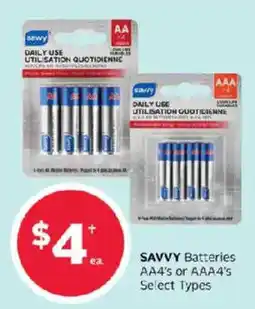 Rexall Savvy Batteries AAA's or AAA4's offer