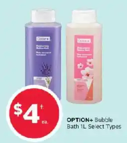 Rexall Option+ Bubble Bath offer