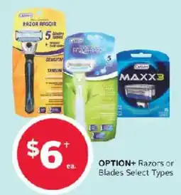 Rexall Option+ Razors offer