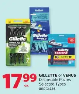 Rexall Gillette or Venus Disposable Razors offer
