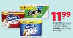 Rexall Charmin Ultra Strong or Ultra Soft Bathroom Tissue 9-36 Rolls or Bounty Paper Towels 4-10 Rolls offer