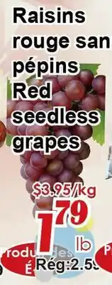Marche C&T Raisins rouge san pépins offer