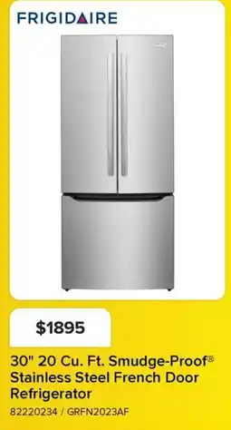 Leon's Frigidaire 30" 20 Cu. Ft. Smudge-Proof® Stainless Steel French Door Refrigerator offer