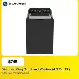 Leon's Ge appliances diamond grey top load washer offer