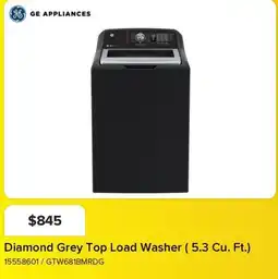 Leon's Ge appliances diamond grey top load washer offer