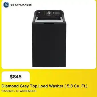 Ge appliances diamond grey top load washer