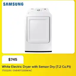 Leon's Samsung White Electric Dryer with Sensor Dry offer