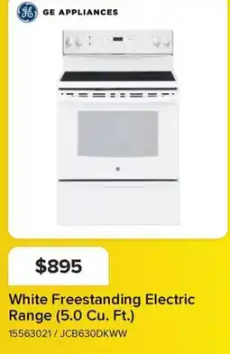 Leon's Ge Appliances White Freestanding Electric Range offer