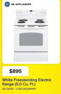Leon's Ge Appliances White Freestanding Electric Range offer