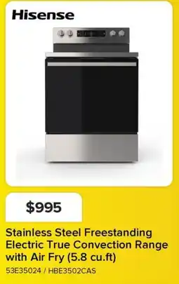 Leon's Hisense Stainless Steel Freestanding Electric True Convection Range with Air Fry offer