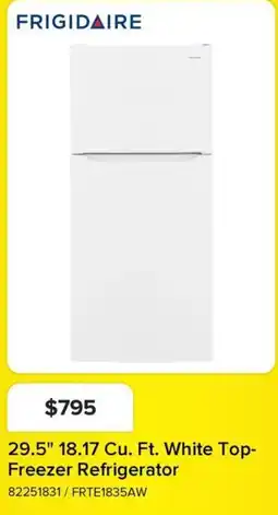 Leon's Frigidaire 29.5" 18.17 Cu. Ft. White Top-Freezer Refrigerator offer