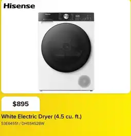 Leon's Hisense White Electric Dryer offer
