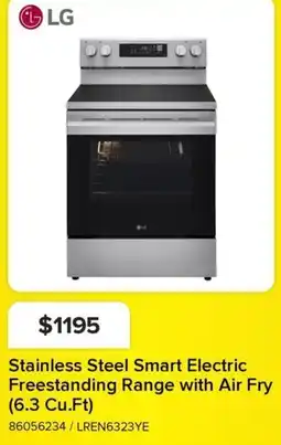 Leon's LG Stainless Steel Smart Electric Freestanding Range with Air Fry offer