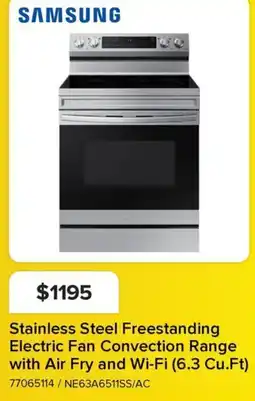Leon's Samsung stainless steel freestanding electric fan convection range with air fry and wi-fi offer