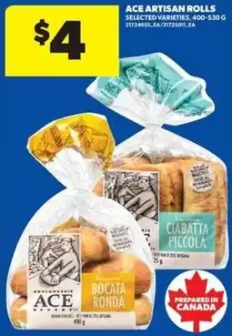 Wholesale Club Ace artisan rolls offer
