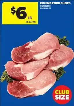 Wholesale Club Rib End Pork Chops Boneless offer
