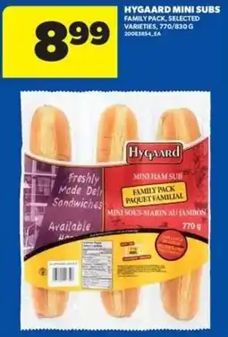 Wholesale Club Hygaard mini subs offer