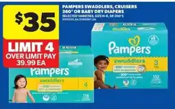 Wholesale Club Pampers swaddlers, cruisers 360° or baby dry diapers offer