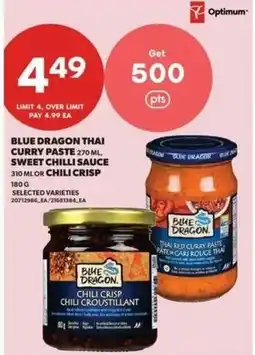 Wholesale Club Blue Dragon Thai curry paste sweet chili sauce chili crisp offer