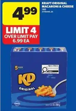 Wholesale Club Kraft original macaroni & cheese offer