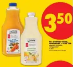 No Frills PC orange juice, lemonade & iced tea offer