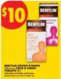 No Frills Benylin cough syrup offer