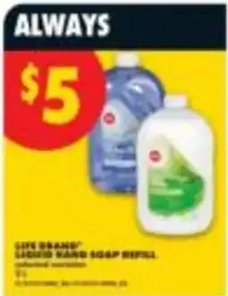 No Frills Life Brand liquid hand soap refill offer