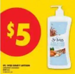 No Frills St Ives body lotion offer