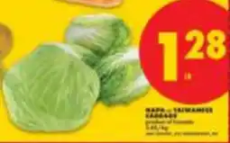 No Frills Napa cabbage offer