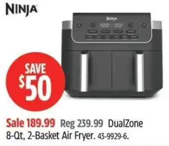 Ninja dualzone 8-qt 2-basket air fryer