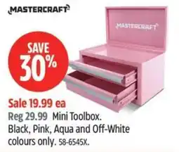 Canadian Tire Mastercraft mini toolbox offer