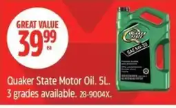 Canadian Tire Quaker State Motor Oil offer