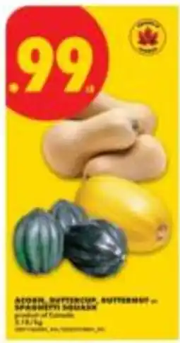No Frills acorn buttercup butternut spaghetti squash offer