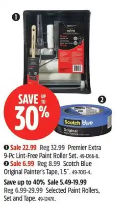 Canadian Tire Premier Extra 9-Pc Lint-Free Paint Roller Set offer