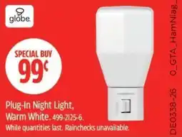 Canadian Tire Globe Plug-In Night Light offer