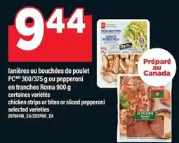 Maxi PC chicken strips or bites or sliced pepperoni offer