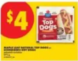 No Frills maple leaf natural top dogs offer