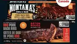 Maxi Montana's bbq & bar pork back ribs offer