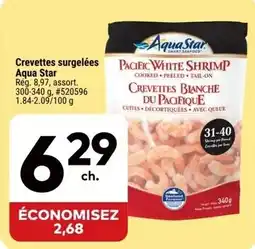 Giant Tiger Aqua Star pacific white shrimp offer