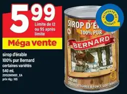 Maxi Bernard sirop d'érable offer
