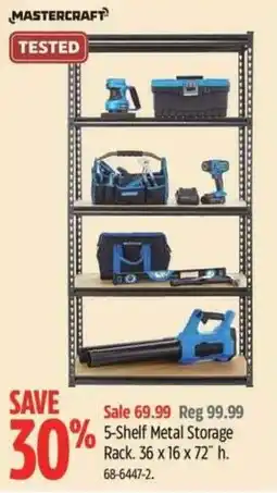 Canadian Tire Mastercraft 5-Shelf Metal Storage Rack offer