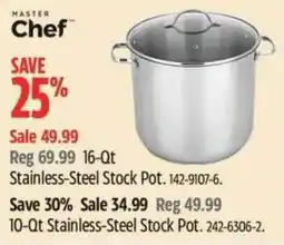 Canadian Tire Master Chef 16-Qt Stainless-Steel Stock Pot offer