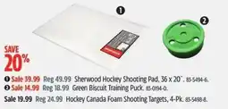 Canadian Tire Sherwood Hockey Shooting Pad offer