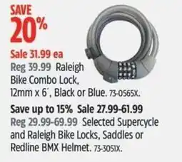 Canadian Tire Raleigh Bike Combo Lock offer