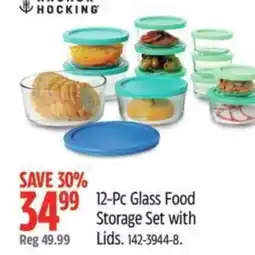 Canadian Tire Anchor Hocking 12-Pc Glass Food Storage Set with Lids offer