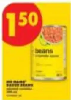 No Frills No Name beans offer
